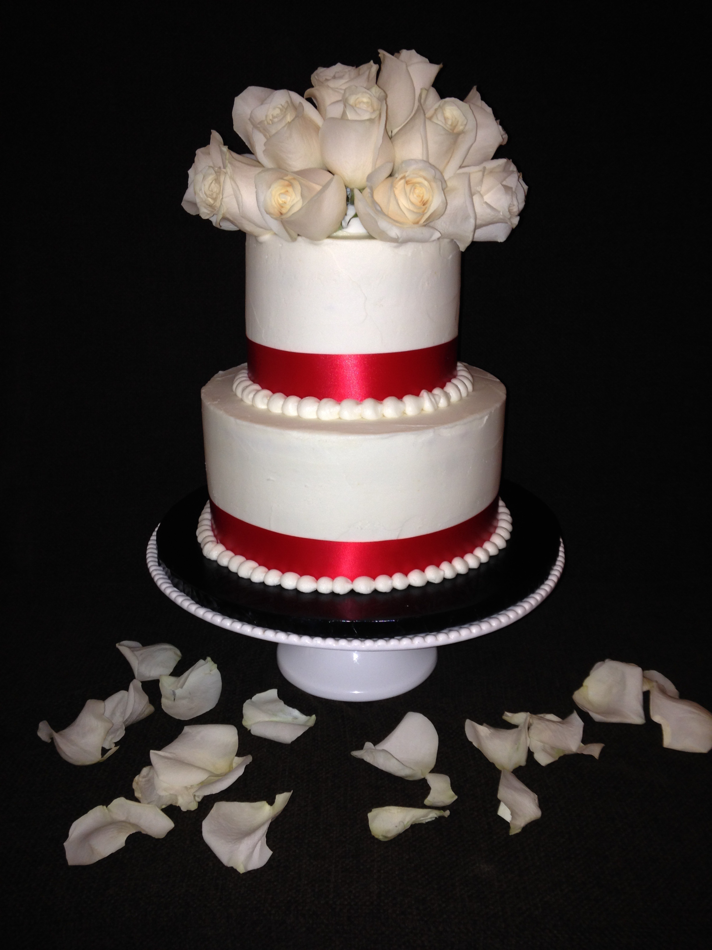 Rose wedding cake